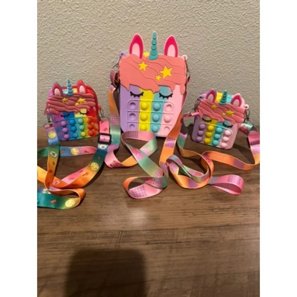 Bundle of Big-Pop Unicorn Purses (Different Sizes)